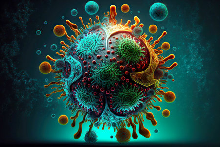 virus bacterium science, epidemic concept