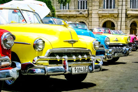 July 15, 2019 - Havana Cuba. Old retro car in Havanaのeditorial素材
