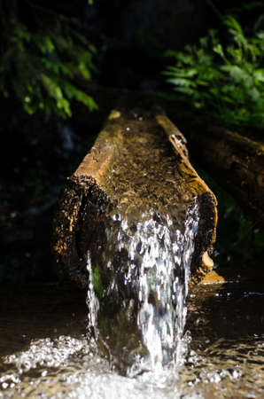 Well in GraubÃ¼nden, water blurredの写真素材