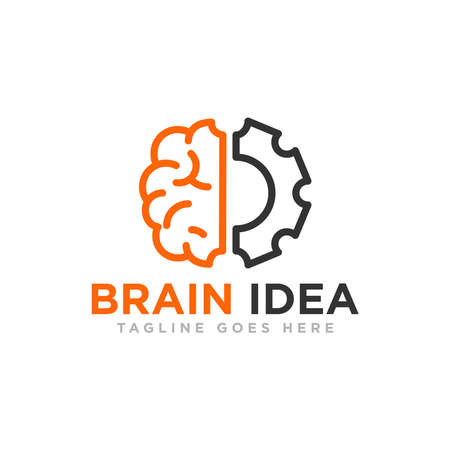 Brain Idea Logo Design Vectorのイラスト素材
