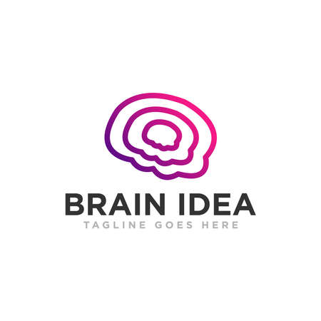 Brain Idea Logo Design Vectorのイラスト素材