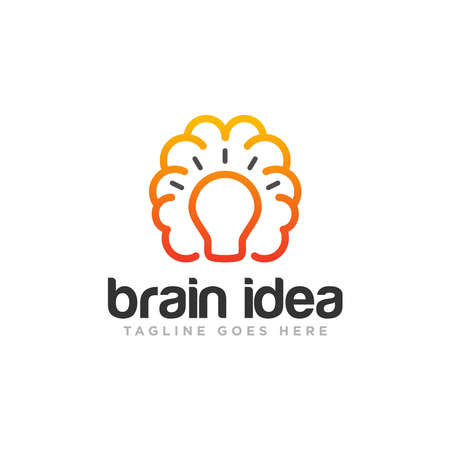 Brain Idea Logo Design Vectorのイラスト素材
