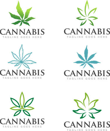 Cannabis or Marijuana Designs Vectorのイラスト素材
