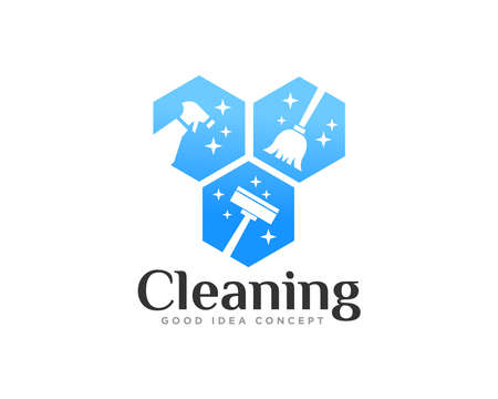 Cleaning Logo Icon Design Vectorのイラスト素材