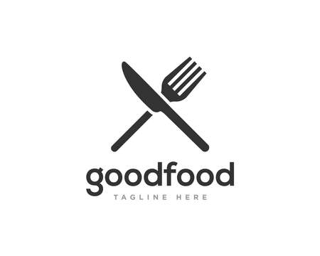 Good Food Logo Icon Design Vectorのイラスト素材