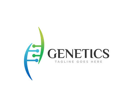 DNA Logo Icon Design Vectorのイラスト素材