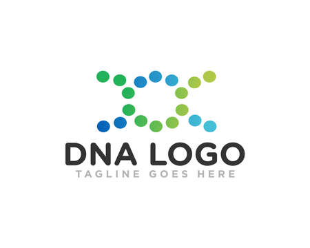 DNA Logo Icon Design Vectorのイラスト素材