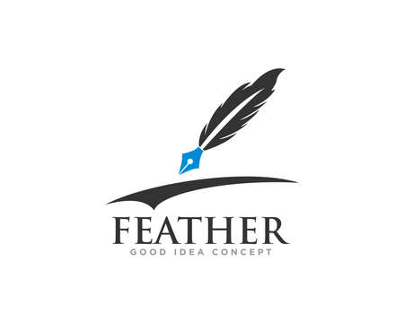 Feather  Icon Design Vectorのイラスト素材