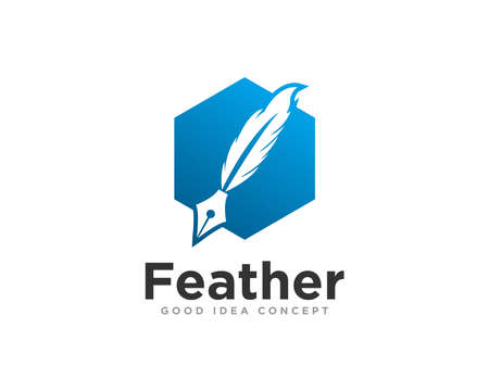 Feather  Icon Design Vectorのイラスト素材