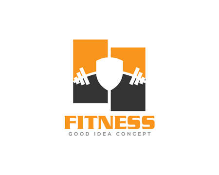Fitness and Gym Logo Design Vectorのイラスト素材