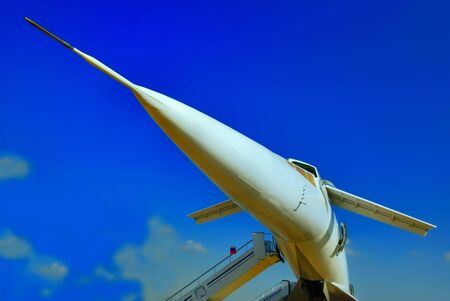 White airplaneの写真素材