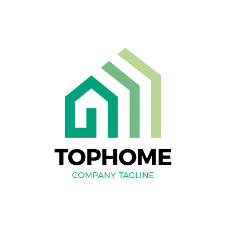 Real estate house logo icon design template elementsのイラスト素材