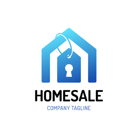 Real estate house logo icon design template elementsのイラスト素材