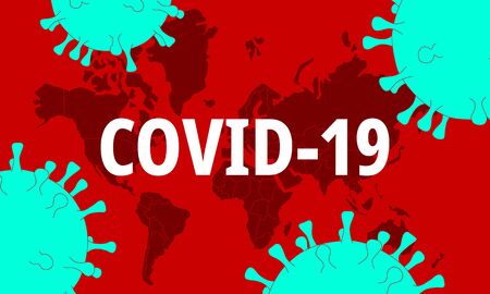 The global virus epidemic is illustrated.のイラスト素材