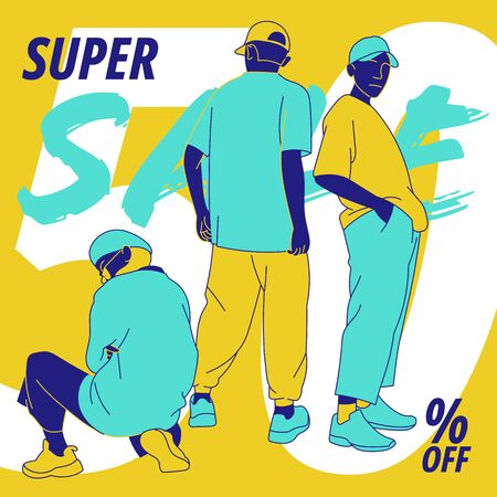 Illustration of product sale promotionのイラスト素材