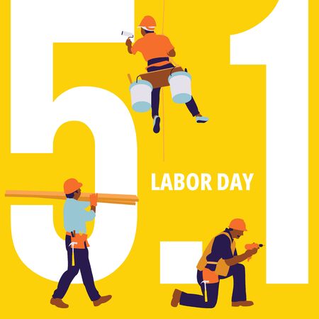 International labor day. Mayday. May 1st.のイラスト素材