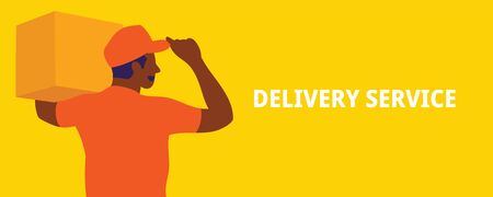 Delivery service staff workerのイラスト素材