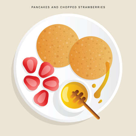 Toddler breakfast. Food that help healthcare. Diet for life. Vector illustration.のイラスト素材