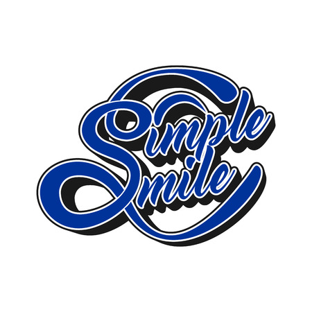 Simple Smile Typography Designのイラスト素材