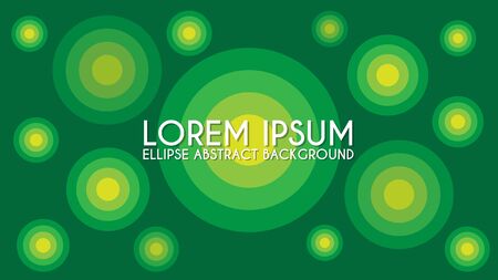 Ellipse Abstract Background Design Template, Green, Yellowのイラスト素材