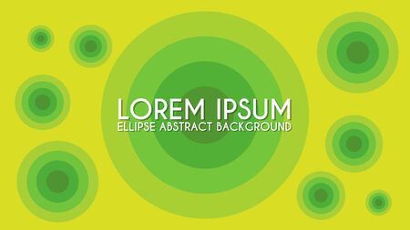Ellipse Abstract Background Design Template, Green, Yellowのイラスト素材