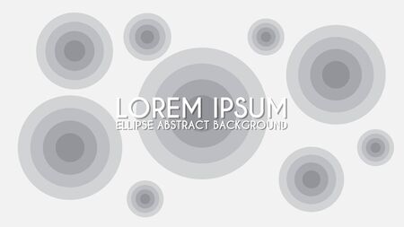 Ellipse Abstract Background Design Template, White, Grayのイラスト素材