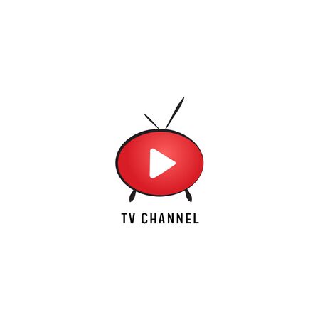 TV Channel Rounded Logo Design Templateのイラスト素材