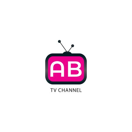 TV Channel Rounded Logo Design Templateのイラスト素材