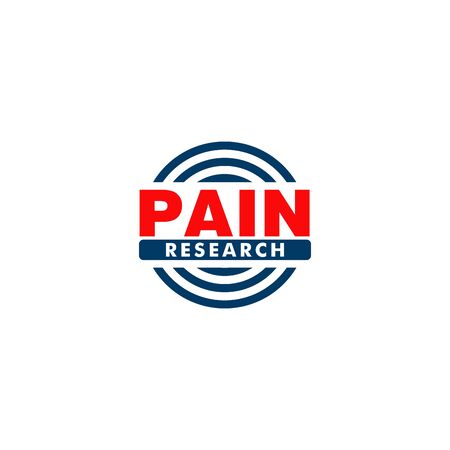 Pain Research Company Logo Design Template, Blue, Red, Simple Logo Conceptのイラスト素材