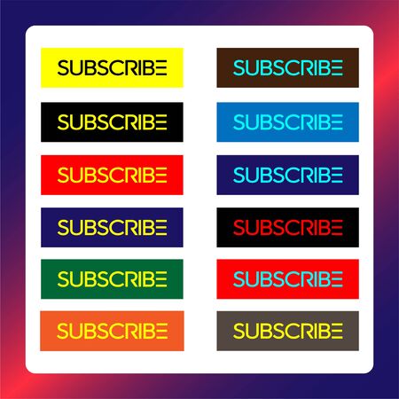Subscribe Button For TV Channel or Social Mediaのイラスト素材