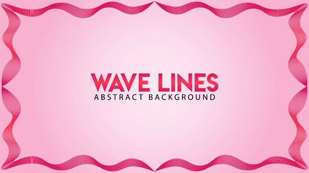 Abstract Wave Line Background Design Vector, Tape Spectrum Frame Concept, Romantic Color, Beautiful Background Templateのイラスト素材