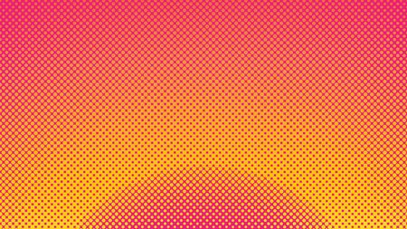 Colorful Radial Halftone Background Design Template, Pop Art, Abstract Dots Pattern Illustrationt