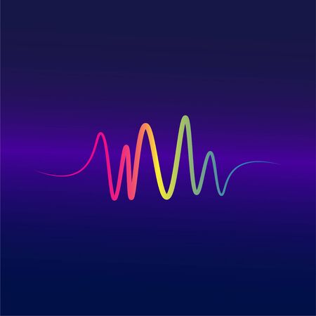 Wave Line Music, Audio Spectrum, Sound Equalizer Vector