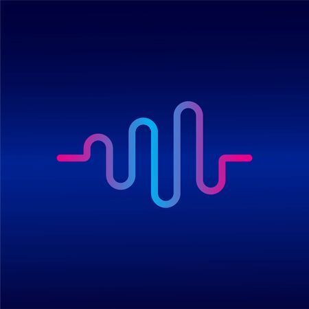 Rounded Wave Line Music, Audio Spectrum, Sound Equalizer Vector