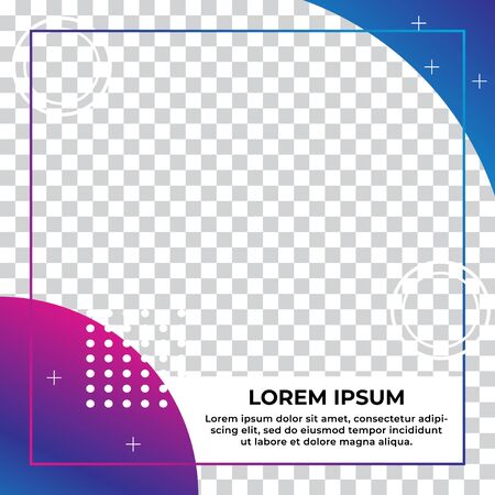 Editable Social Media Post Template. Colorful Flyer Design. Elegant Sale and Promotional Web Banner. Anyone can use This Design Easily. Magenta Purple Blue White Color Themeのイラスト素材