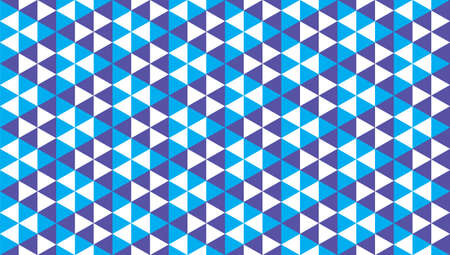 Geometric Seamless Pattern Design Template. Abstract Polygonal Triangles Ornament. Triangular Shapes Wallpaper. Light Blue, Purple, White Color Theme.のイラスト素材