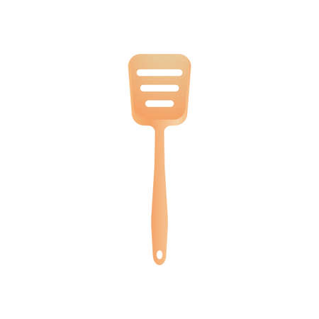 Wooden spatula vector illustration isoalted on white background. Flippers or Turner. Natural Wood Material tool for cooking and BBQ. Suitable for Realistic 3d Mockup. 5/35のイラスト素材