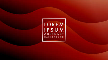 Abstract wave background design template. Wavy liquid vector illustration. Dark brown gradient color fluidのイラスト素材