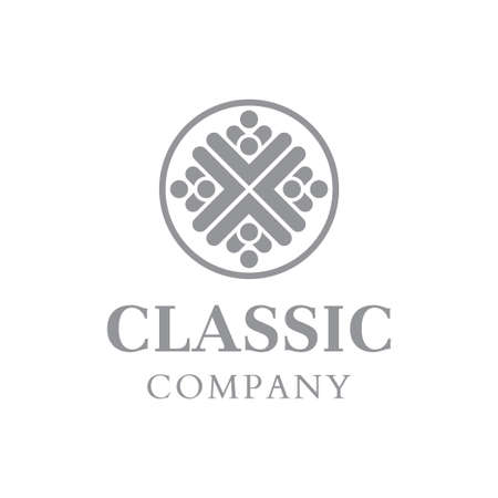 Abstract Elegant Classic Ornament Logo Design for Luxury Brand.のイラスト素材