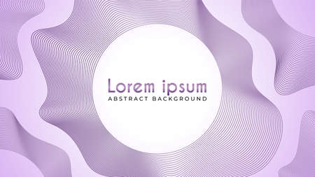 Audio Spectrum Visual, Abstract Wave Line Background Design Template with Editable Text Style. Shiny Very Peri Colorのイラスト素材