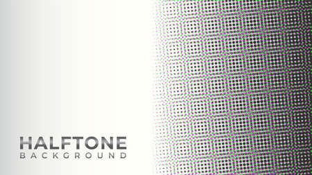Monochrome Halftone Background Design Template with Editable Text Styleのイラスト素材