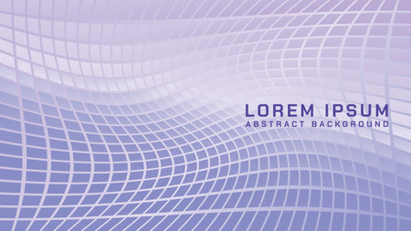 Wavy square pattern with pastel violet gradient color. Abstract background design templateのイラスト素材