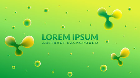 realistic green bubbly ripples fluid abstract backgroundのイラスト素材