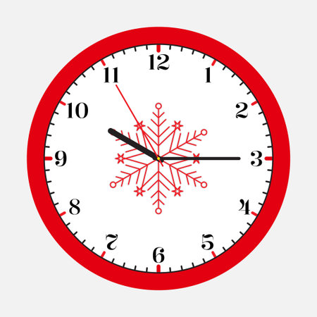 Classic Snowflake Wall Clock. A simple yet elegant Christmas wall clock featuring a traditional...