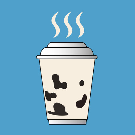 cup milk icon vector illustratorのイラスト素材