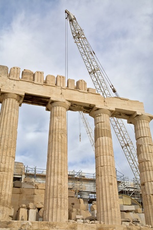 Restoration of the Parthenon, Athens, Greece の写真素材