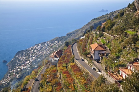Vista along the Amalfi coast.