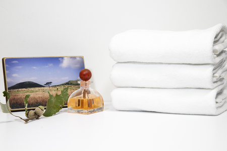 White towel, towelの写真素材