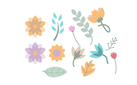 Flower and Leafのイラスト素材