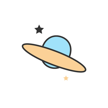 UFO conceptual space vectorのイラスト素材